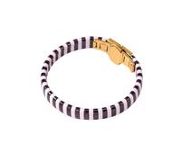 JEM Renaissance Ceramic Link Bracelet Stainless Steel Gold-plated Pink Black for Women and Men