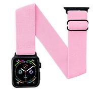 JEMACHE Elastic Arm/Ankle Band for Apple Watch 49/46/45/44mm iWatch Series Ultra 10 9 8 7 6 5 4 SE, Unisex Sport Watch Armband/Ankleband (Pink)
