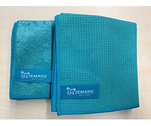 Jemako Set of 2 Dry Cloths Medium 45 x 60 cm + Professional Cloth Medium 40 x 45 cm Turquoise