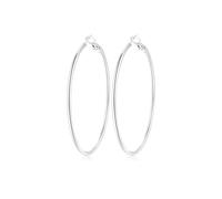 JEMARA Silver Hoop Earrings for Women Hypoallergenic Stainless Steel Large Thin Silver Hoop Earrings Lightweight Big Hoops Aretes de Acero Inoxidable para Mujer