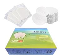 Jemattely Underarm Sweat Pads,Large Armpit Sweat Pads 100 Pcs for Women&Men Dress Shields Armpit Guards Comfortable Unflavored Sweat Block Non Visible Non Sweat Adhesive Armpit Protection