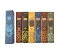 Jembrana Incense Sticks Mix 6 Scents (144 Sticks Total), 24 Sticks Each of Sandalwood, Amber, Maha Triloka, Gardenia, Padma & Raja Harum, Sold by Bali Soap