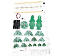 Jemcgrl 3D Stereo Christmas Tree LED DIY Kit Red/Green/Yellow LED Flash Circuit Kit for Electronics Soldering Practice Learning