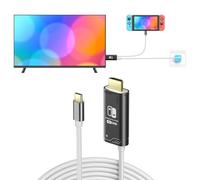 JEMDO 3m USB C to HDMI Cable Compatible with Nintendo Switch NS/OLED/Steam Deck/ROG Ally, Portable TV Connector Dock for Screen Mirroring, 4K@30Hz(9.84 ft), Black