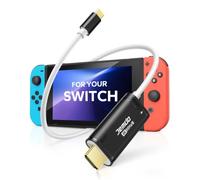 JEMDO 4K 60 Hz Dock High Speed HDMI Cable for Switch 2017/OLED, Black | USB-C 3.2 to HDMI 2.0, 6.6 ft, 18 Gbps, 100 W PD pass-through, Portable Travel Adapter for Steam Deck/ROG Ally/PC/TV