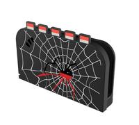 JEMDO Hard PC Faceplate Cover for Switch 2 Dock Only, 5-Slot Game Card Storage, Slide-On Install, Smart-Lock Secure Fit, Precise Port/LED Access, No Impact on Charging or Video Output,Black Spider