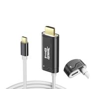 JEMDO Switch 2 HDMI Cable Dock Base Station,4K 60 Hz 18 Gbps USB C 3.2 to HDMI 2.0 6.6 ft,100 W PD Play While Charging,Portable Travel TV Adapter Cord Compatible with Nintendo Switch 2/2017/OLED,Black