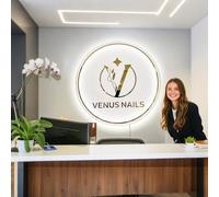 JEMESI Custom Logo Neon Signs, Personalized Backlit Illuminated Sign, Floating Signs,Customize LED Light Up Sign Wall Decor for Business Beauty Salon Offices