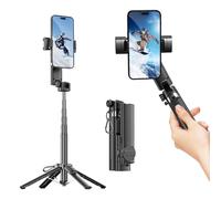 Jemey Gimbal Stabilizer for Smartphone, 360° Rotation Extendable Selfie Stick Tripod with Wireless Remote, Auto Balance Smartphone Gimbal Stabilizer for Live Video Recording, Tiktok, Vlog, YouTube