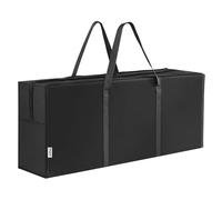 JEMIDI Garden Cushion Storage Bag - 125 x 30 x 50cm (49.2" x 11.8" x 19.7") - Large Lightweight Storage Bag for Outdoor Furniture Cushions - Black