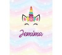 Jemima: A Cute Unicorn Sketchbook (8.5 x 11) inches 110 pages With Blank Paper For Girl Name Jemima To Drawing, Doodling, Sketching