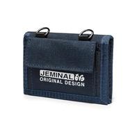 JEMINAL Lanyard Outdoor Trifold Wallet for Men Sport Nylon Wallet with Multiple Card Slots and ID Window Gifts for Men Women, Blue, Casual