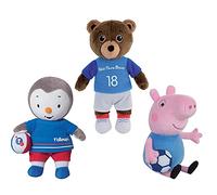 Jemini 024092 Peppa Football T'Choupi, Small Brown Bear (Pack of 3) +/-18 cm, Multi-Coloured