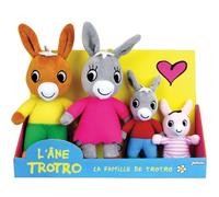 Jemini Trotro 024391 Plush Case +/-15 cm and Her Family: Mum and Dad +/-23 cm and Sister +/-11 cm, Multi-Coloured