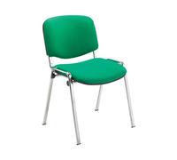 Jemini Ultra Multipurpose Stacking Chair 532x585x805mm Chrome/Green KF90559