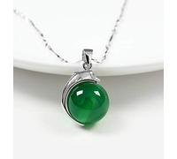 JEMITA Necklaces Natural Malay Jade Emerald Dolphin Pendant 925 Silver Necklace Women Jewelry