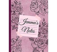 Jemma’s Notes: Custom Name Personalized Journal with Roses. Old Pink Flowered Notebook with Name Jemma. A Gift for Women (My Name’s on It! Journals)