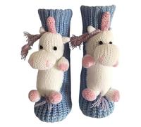 Jemnpela 3D Cartoon Animal Knitted Socks Women’s Cute Novelty Floor Socks | Soft Cozy Non-slip Home Sockings for Indoor Christmas Winter