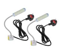 Jemora 2PCS 30LEDs Sewing Machine Lamp Magnetic Base LED Light Fixture Flexible Bendable Tube for Housework Household Duties Chores