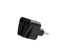 Jemora 3-pin Italy Conversion Plug Universal UK to Italy Milan Chile Vatican Italian Travel Power Adapter Plug Converter Black