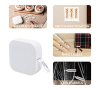 Jemora Q30 Label Maker Machine Mini Pocket Thermal Label Printer All in One BT Connect Adhesive Tag DIY Date Journal Study Sticker Labeling Machine with 1pc Label Roll Compatible with iOS Android for