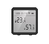 Jemora Tuya Smart WiFi Temperature Humidity Sensor Indoor Hygrometer Thermometer APP Remote Control with LCD Screen T&H Sensor ℃/℉ Switchable Compatible with Home