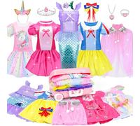 JEMSHE Princess Costume Clothes for Girls, Mermaid Princess Costume Gift Set, Toy for Girls, Birthday Party Cosplay for Girls 3, 4, 5 and 6 Years or