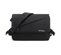 Jemsia Men's Anti-theft Sling Bag, Waterproof Chest Shoulder Crossbody Sling Backpack for Men, Lightweight Large Casual Daypack Messenger Bags for Hiking, Daily Use, Travel, School, Black