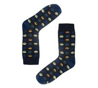 Jemsox Circle Geo Classic Blue Mens Socks | Organic Cotton & Easy Comfort - Classic Blue - Medium / Eur 39-43 / UK 6-9