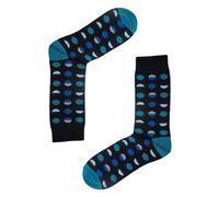 Jemsox Circle Geo Turquoise Mens Socks | Organic Cotton & Comfort Top - Turquoise - Medium / Eur 39-43 / UK 6-9