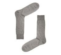 Jemsox Light Grey Marl Recycled Rib Mens Socks | Sustainable & Soft - Light Grey - Medium / Eur 37-42 / UK 6-8
