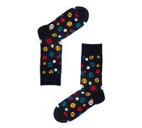 Jemsox Line Spot Design Mens Socks - Organic Cotton Crew - Red - One Size / Eur 41-46 / UK 7-11