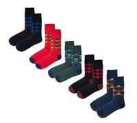 Jemsox Luxury Men’s Premium Organic Cotton Socks (5 Pairs), Gentle Grip Men’s Socks 6-9, Breathable, Long-Lasting Comfort (Diamonds Are Forever)