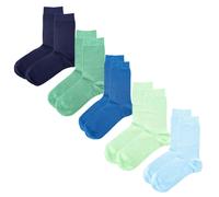 Jemsox Luxury Plain Colour Socks Accents - 5 Pair Gift Set