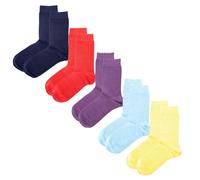 Jemsox Luxury Plain Colour Socks Mid-Tones - 5 Pair Gift Set