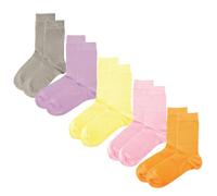 Jemsox Luxury Plain Colour Socks Neutrals - 5 Pair Gift Set