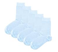 Jemsox Luxury Socks Multipack 3 Pairs / 5-Pairs Blue Plain Colour Men's Crew Socks Size 7-12 | Premium Sky Blue Pure Colourful Socks Multipack | Eco-Friendly, Comfortable, Breathable (5)