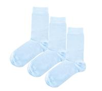 Jemsox Luxury Socks Multipack 3 Pairs / 5-Pairs Blue Plain Colour Men's Crew Socks Size 7-12 | Premium Sky Blue Pure Colourful Socks Multipack | Eco-Friendly, Comfortable, Breathable (3)