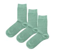 Jemsox Luxury Socks Multipack 3 Pairs / 5-Pairs Green Plain Colour Men's Crew Socks Size 7-12 - 3