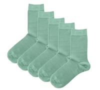 Jemsox Luxury Socks Multipack 3 Pairs / 5-Pairs Green Plain Colour Men's Crew Socks Size 7-12 - 5