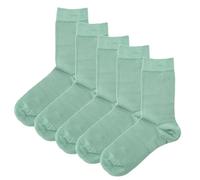 Jemsox Luxury Socks Multipack 3 Pairs / 5-Pairs Green Plain Colour Men's Crew Socks Size 7-12 | Premium Green Pure Colourful Socks Multipack | Eco-Friendly, Comfortable, Breathable (5)