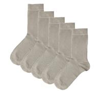 Jemsox Luxury Socks Multipack 3 Pairs / 5-Pairs Grey Plain Colour Men's Crew Socks Size 7-12 - 5