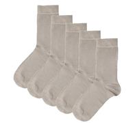 Jemsox Luxury Socks Multipack 3 Pairs / 5-Pairs Grey Plain Colour Men's Crew Socks Size 7-12 | Premium Grey Pure Colourful Socks Multipack | Eco-Friendly, Comfortable, Breathable (5)