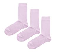 Jemsox Luxury Socks Multipack 3 Pairs / 5-Pairs Lavender Purple Plain Colour Men's Crew Socks Size 7-12 - 3