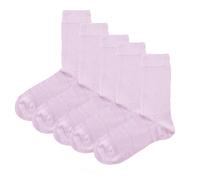 Jemsox Luxury Socks Multipack 3 Pairs / 5-Pairs Lavender Purple Plain Colour Men's Crew Socks Size 7-12 - 5