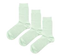 Jemsox Luxury Socks Multipack 3 Pairs / 5-Pairs Mint Green Plain Colour Men's Crew Socks Size 7-12 - 3