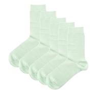 Jemsox Luxury Socks Multipack 3 Pairs / 5-Pairs Mint Green Plain Colour Men's Crew Socks Size 7-12 - 5