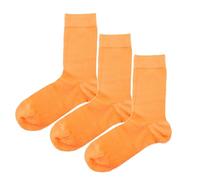 Jemsox Luxury Socks Multipack 3 Pairs / 5-Pairs Orange Plain Colour Men's Crew Socks Size 7-12 | Premium Orange Pure Colourful Socks Multipack | Eco-Friendly, Comfortable, Breathable (3)