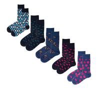 JEMSOX Men's Fox & Flowers - 5 Pack Multi-Design Soft Cotton Socks | Size: 7-11 JEMSOX Multicolor 7-11