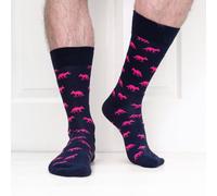 JEMSOX Men's Lone Fox Design Cotton Super Soft Socks in Pink | Size: 9-11 JEMSOX Pink 9-11